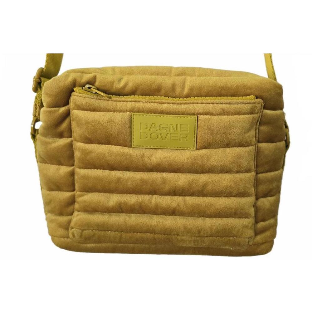 Dagne Dover Quilted Crossbody Bag in Mustard